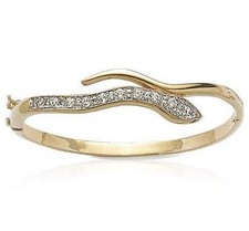 Bracelet rhodié serpent - rhodié, jonc