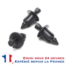 Lot 10 clips 6mm plastique rivet garniture carénage moto Honda, Yamaha, Suzuki