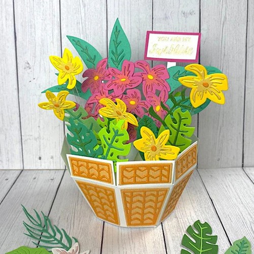 Pot fleurs tal - de, m??tal