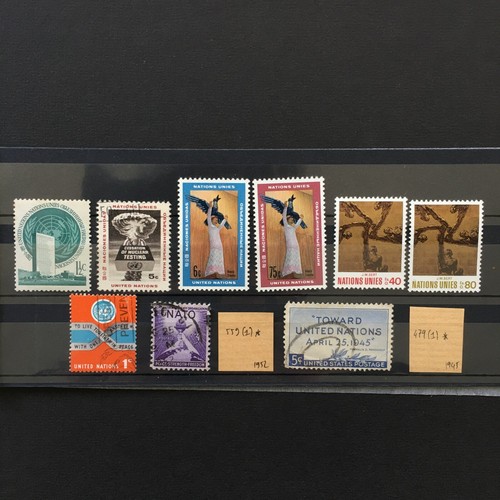 Lot timbres nations - lot, unies