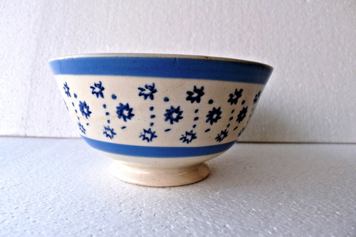 Bol anglais antique bleu - bol,