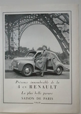 Publicité de presse RENAULT 4