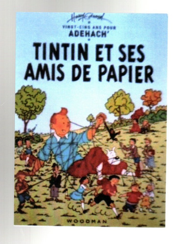 Tintin carte postale - carte,