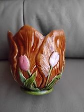 Barbotine Cache Pot Décor Fleurs Tulipes