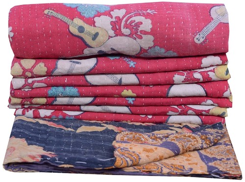 Jeté coton indien vintage - en,