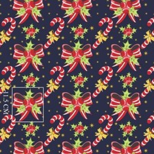 Tissu de Noël Canne à Sucre