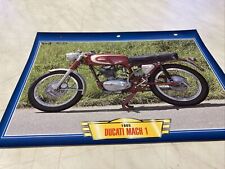 Ducati 250 mono Mach 1 1965 fiche carte moto passion collection Atlas