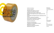 PRAT ROUE GALET STABILISATRICE 120 50 50 25 mm PIECE TRANSPALETTE