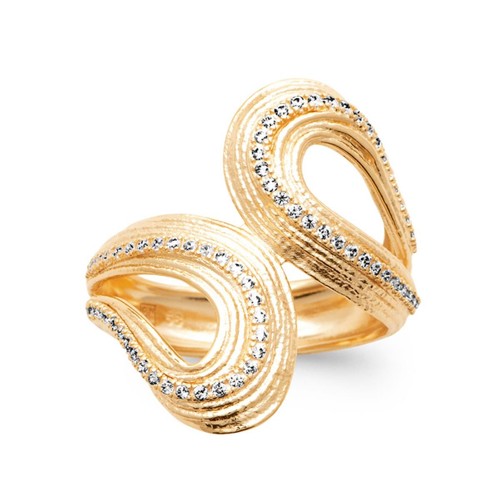 Bague forme sculptee - , zirconium