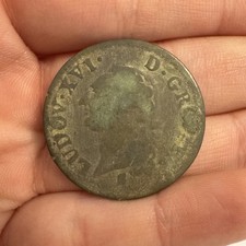 Monnaie LOUIS XVI Sol dit "à l'écu" 1787 Bordeaux