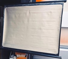 rare ECRAN original de PROJECTION "PATHE BABY"-en l'état-80 x 120 cm-Circa 1923