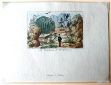 6 petites gravures colorisées retour des cendres de Napoléon aux Invalides