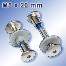 100 Sicherheits-Balkonschrauben-Set M5 X 20 MM V2A avec Trespa Inox A2 Vis