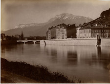France, Grenoble, Pont Marius Gontard  Vintage albumin print,  Tirage albu