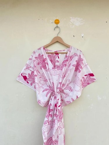 Robe maxi kaftan coton - kaftan, en
