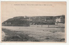CARTERET - Manche - CPA 50 - Port à marée basse et Hotel de la Mer
