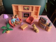 Mini maison poupée - Salon avec cheminée KEENWAY My Happy Family Vintage 90/00’s