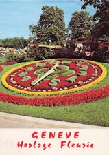 SUISSE GENEVE HORLOGE FLEURIE