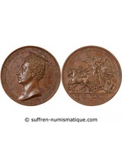 France Duc D'Angoulême, Fêtes Pour La Victoire Du Trocadero  Médaille Bronze 18