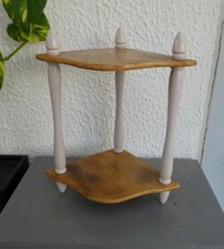 ETAGERE CONSOLE D'ANGLE - DEUX PLATEAUX