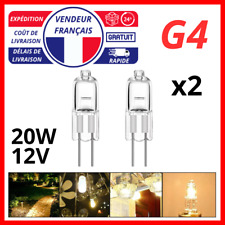 2x Ampoule G4 Halogène 20W 12V Blanc Chaud Éclairage Intérieur Lustre Moderne
