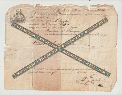 Connaissement janvier 1830 - janvier,