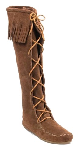Minnetonka brown leather - minnetonka, lace