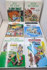 Lot 6 jeux de société ASTERIX  ATLAS Petits Chevaux Jeu De L'oie Trivial Pursuit
