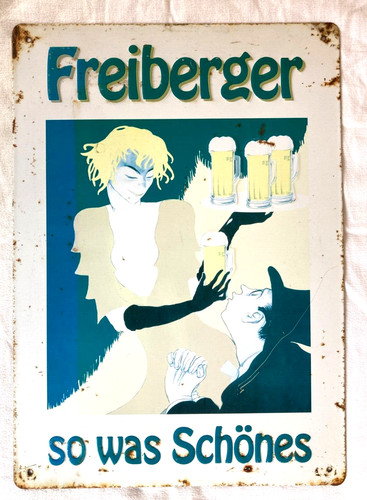 Plaque publicitaire bière - publicitaire,