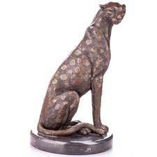 Sculpture guépard bronze - sculpture, en