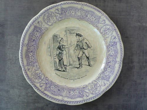 Ancienne assiette digoin - assiette,