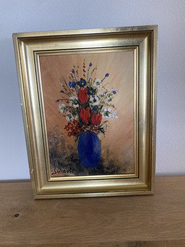 Tableau vintage peinture huile - vintage,