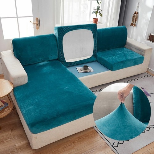 Velvet stretch sofa - stretch, seat
