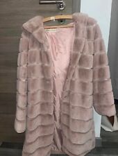 manteau fausse fourrure rose