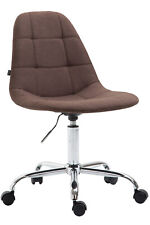 Fauteuil de Bureau à roulettes Reims en Tissu avec Piètement en Métal ajustable