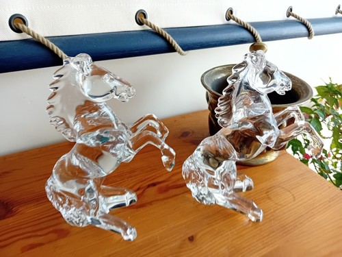 Serre livres chevaux - , cristal