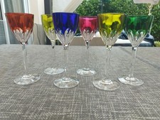 6 verres en cristal de