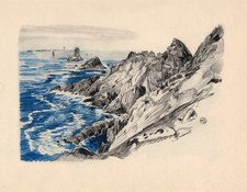 POINTE DU RAZ Edition Velin d'Annam MATHURIN MEHEUT 1930 originale  gravure