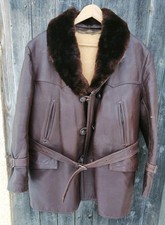 Veston croisé 3/4 en cuir