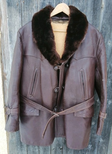 Veston croisé en cuir - 3/4,