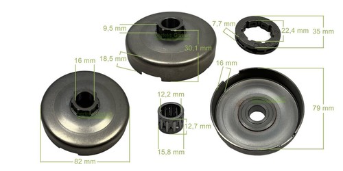Pignon annulaire 7 - 3/8", dents