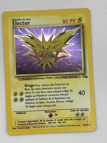 Carte pokemon elector 62 - pokemon, 15/62