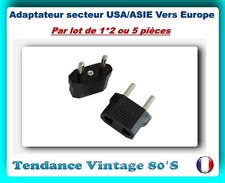       *** LOT DE 1*2 OU 5 ADAPTATEUR DE PRISE USA/ASIE VERS FRANCE/EUROPE ***