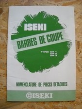 CATALOGUE/BROCHURE NOMENCLATURE BARRES DE COUPE ISEKI TYPES SM + COURRIER