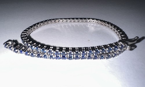 Bracciale tennis blanc - or,