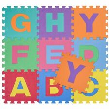Tapis Puzzle Lettres Colorés Jeu Enfant 29.5X29.5CM Caoutchouc Eva