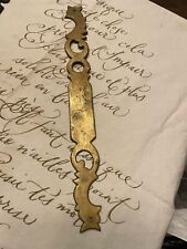 French Antique Brass keyhole Surround escutcheon Gold Brass Peacock 11” 1800s