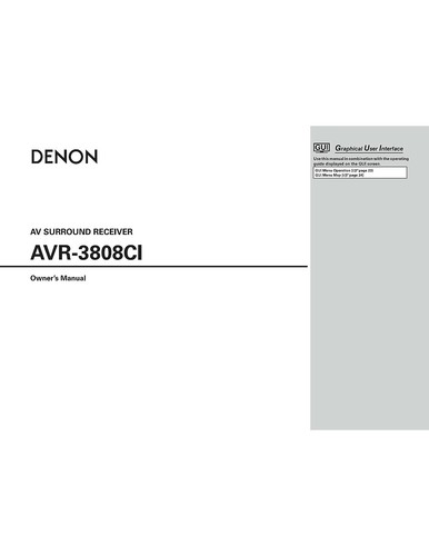 Denon avr 3808ci surround - avr-3808ci, av