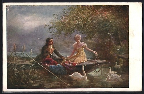 Carte postale artiste hans - postale, d'artiste