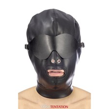 Cagoule BDSM en cuir avec
